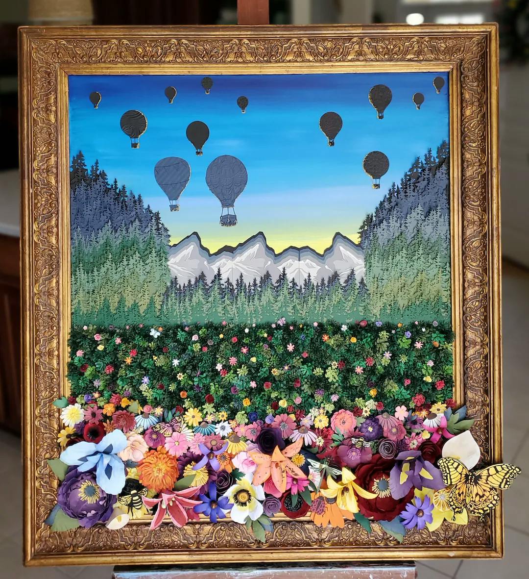 Michele Boudreaux - Elevated Serenity: A Paper Symphony of Blooms & Balloons